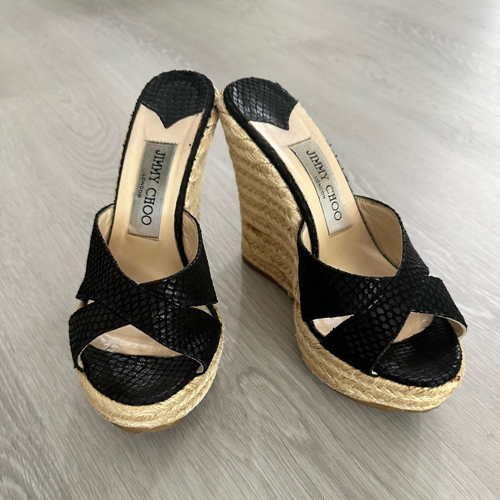 Jimmy Choo Python Platform Wedges